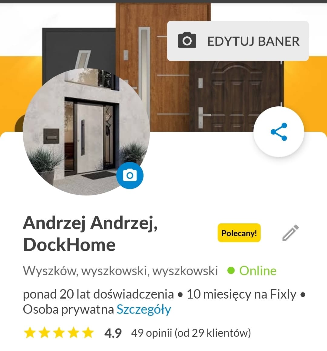 DockHome Montaż Drzwi i Okien